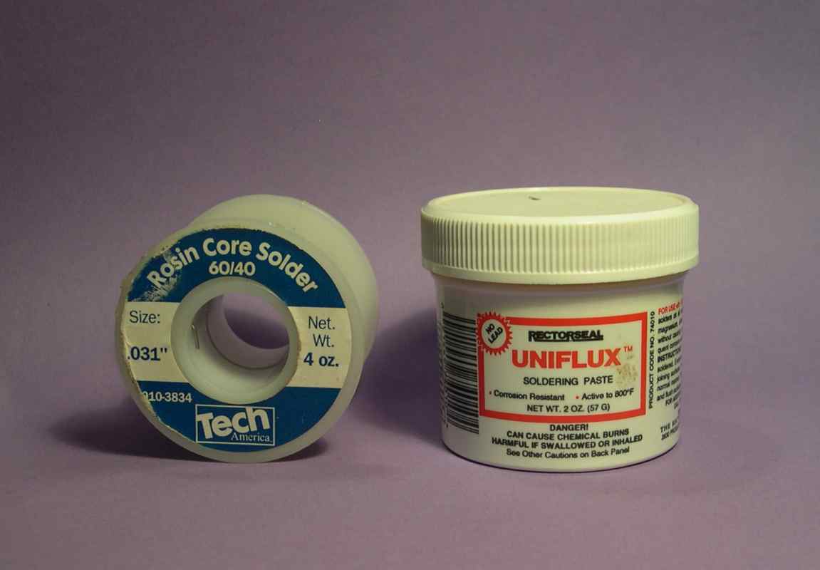 Solder and flux used for repair